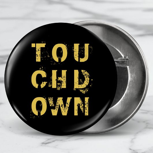 Golden Touchdown Football Typografie Button
