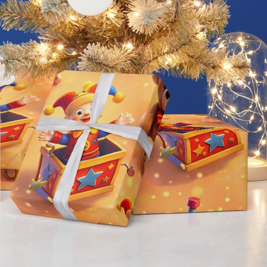 Golden toy box premium wrapping geschenkpapier (Feiertage)