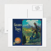 Golden Trail Orange Label #2Success, CA Postkarte (Vorne/Hinten)
