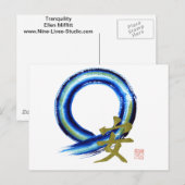 Golden Tranquility - Enso Postkarte (Vorne/Hinten)