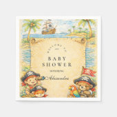 Golden Treasure Pirate Baby Shower Serviette (Vorderseite)