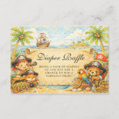 Golden Treasure Pirate Diapper Raffle Begleitkarte (Vorderseite)