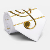 Golden Treble Clef Krawatte (Gerollt)