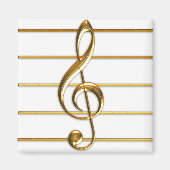 Golden Treble Clef Magnet (Vorne)