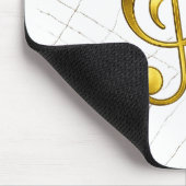Golden Treble Clef Marble Music Tech Mousepad (Ecke)
