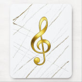 Golden Treble Clef Marble Music Tech Mousepad (Vorne)