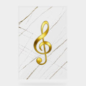 Golden Treble Clef Marble Wall Art Acrylschild (Vorderseite)