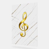 Golden Treble Clef Marble Wall Art Acrylschild (Winkel)