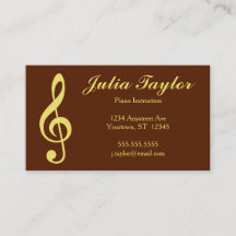 Golden Treble Clef Music Teacher