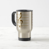 Golden Treble Clef Reisebecher (Vorderseite Links)