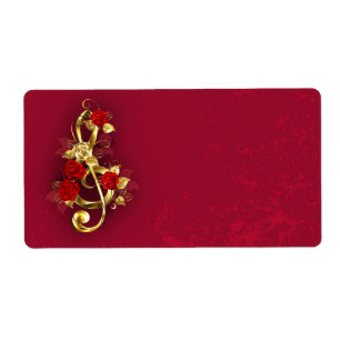 Golden Treble Cleve mit Rose Blume