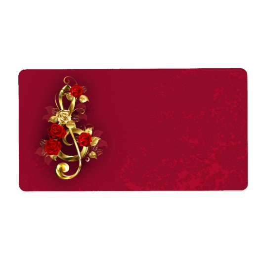 Golden Treble Cleve mit Rose Blume (Vorne)