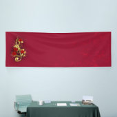 Golden Treble Cleve mit Rose Blume Banner (Messeveranstaltung)