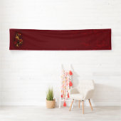 Golden Treble Cleve mit Rose Blume Banner (Insitu)