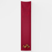 Golden Treble Cleve mit Rose Blume Banner (Vertikal)