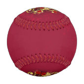 Golden Treble Cleve mit Rose Blume Baseball (Vorderseite)