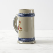 Golden Treble Cleve mit Rose Blume Bierglas (Vorderseite Links)