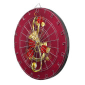 Golden Treble Cleve mit Rose Blume Dartscheibe (Vorderseite rechts)