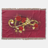 Golden Treble Cleve mit Rose Blume Decke (Vorderseite)