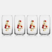 Golden Treble Cleve mit Rose Blume Dosenglas (Hinten)