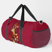 Golden Treble Cleve mit Rose Blume Duffle Bag (Rechte Ecke)