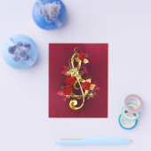 Golden Treble Cleve mit Rose Blume Flyer (Einzeln)