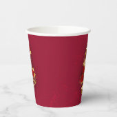 Golden Treble Cleve mit Rose Blume Pappbecher (Links)