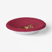 Golden Treble Cleve mit Rose Blume Pappteller (Gewinkelt)