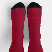 Golden Treble Cleve mit Rose Blume Socken (Oben)