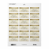 Golden Tree Beileid Matching Address Labels Adressaufkleber (Vorne)