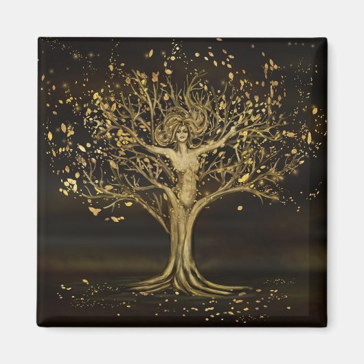 Golden Tree Goddess Magnet (Vorne)