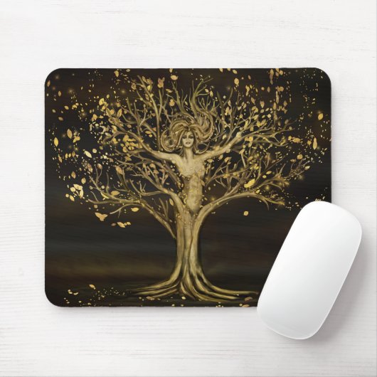 Golden Tree Goddess Mousepad (Mit Mouse)