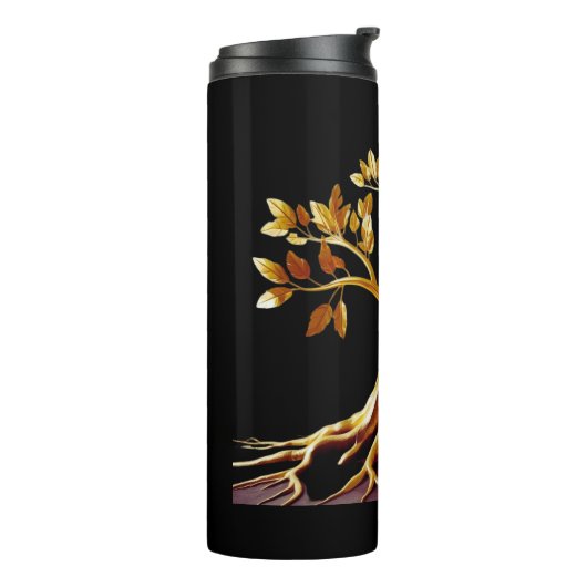 Golden Tree Hydration Wasserflasche Thermosbecher (Nach links gedreht)