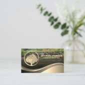 Golden Tree Logo | Grasblumengarten Visitenkarte (Stehend Vorderseite)