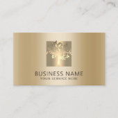 Golden Tree Logo Modern Gold Foil Visitenkarte (Vorderseite)