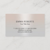 Golden Tree Logo Modern Silver Salon & WELLNESS-CE Visitenkarte (Rückseite)