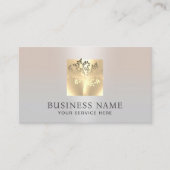 Golden Tree Logo Modern Silver Salon & WELLNESS-CE Visitenkarte (Vorderseite)