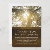 Golden Tree Nostalgia Danke Sympathy Card (Vorderseite)