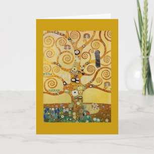 Golden Tree of Life Kunst – Art Nouveau Klimt Karte