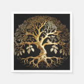 Golden Tree of Life Yggdrasil Serviette (Vorderseite)