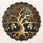 Golden Tree of Life Yggdrasil Untersetzer (Vorderseite)
