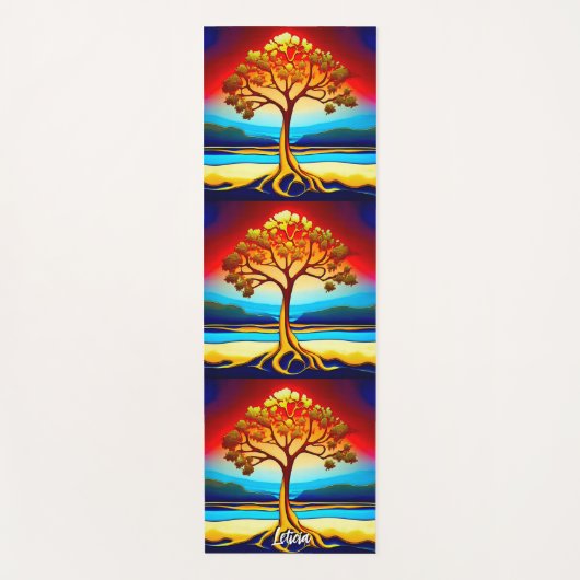 Golden Tree of Life Yoga Mat Yogamatte (Vorderseite)