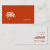 Golden Tree Simple Orange Visitenkarte (Vorne/Hinten)