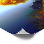 Golden Trees Oceanscape Poster (Ecke)