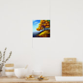 Golden Trees Oceanscape Poster (Küche)