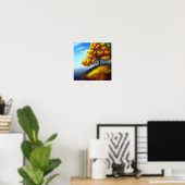 Golden Trees Oceanscape Poster (Heimbüro)