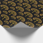 Golden Trees Wrapping Paper Geschenkpapier (Ecke)