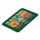 Golden Triangle India Illustration Vintage Magnet (Linke Seite)
