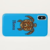 Golden Tribal Hawaiian Sea Turtle Case-Mate iPhone Hülle (Rückseite (Horizontal))