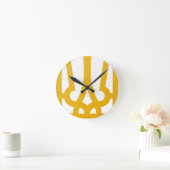 Golden Trident Clock Runde Wanduhr (Zuhause)